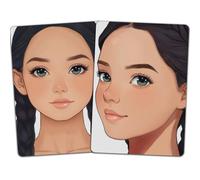 DELORIGIN 2 unids pizarra de ejercicios para pintura facial pintura facial tabla de ejercicios reutilizable maquillaje pintura mujeres tabla de ejercicios pintura plantilla de ejercicio para