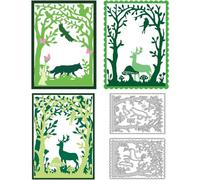 DELORIGIN 3 estilos animales bosque troquelado ciervo acero al carbono plantillas de troquelado novedades 2025 plantillas para manualidades de papel DIY álbumes decoración de regalos