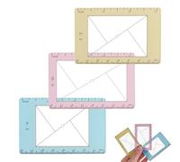 DELORIGIN 3 Tamaño de la foto de la composición de la herramienta del visor del triángulo dorado portátil visor acrílico regla del visor para fotografía pintor artista paisaje