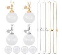 DELORIGIN 4 piezas de cadena de recuerdo de pelo de animal y ceniza de animales, colgante de urna de oro y plata, joyas conmemorativas para gatos y perros, regalo personalizado para hombres y mujeres