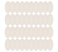 DELORIGIN 40 discos ovalados de madera de haya, 12 x 6 cm, para manualidades, círculos de madera natural para pintura de artistas, decoración de bodas