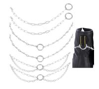 DELORIGIN 6 dijes para zapatos, 3 estilos, cadenas de correa para botas con anillos de aleación para puerta de resorte, bolsa de tenis, bolsos, pantalones, cadena, llavero de coche, dijes para zapatos