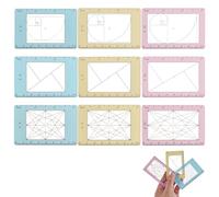 DELORIGIN 9 piezas de composición de fotos herramienta visor portátil Golden Ratio Visor acrílico regla de búsqueda para fotografía pintor artista paisaje