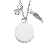 DELORIGIN Collar conmemorativo para pelo de animal, pelo de ceniza, collar de recuerdo, collares con alas de gatos y urna de perro, joyería conmemorativa para mujeres y hombres, regalo personalizado