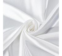 DELORIGIN Fondo blanco para fotografía, 7,5 x 10 m, 2 colores, fondo de escenario de tela transparente estrellada de satén, tela de fondo fotográfico grande, puro para fiestas, bodas, disfraces,