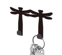 DELORIGIN Libélulas Soporte para llaves de pared gancho para llaves de pared con 2 ganchos pequeño titular de llaves para casa pasillo baño jardín
