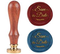 DELORIGIN Sello de cera retro con palabras de 25 mm, con cabeza de latón extraíble, sello de cera personalizado, para invitaciones, tarjetas, regalos, cartas