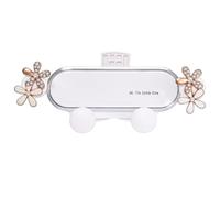 DELORIGIN Soporte para teléfono de coche con diseño de margaritas y flores, lindo soporte de ventilación de aire con clip estable para teléfono celular para todos los smartphones, decoración interior