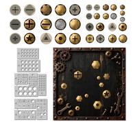 DELORIGIN Tapones de rosca decorativos troqueles de metal para la fabricación de tarjetas de acero al carbono DIY Scrapbooking plantillas para tarjetas de felicitación y álbumes de fotos