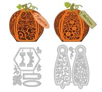 DELORIGIN Troqueles de corte 3D con linterna de calabaza hueca para cortar tarjetas, troqueles de corte de Halloween, novedades 2024, para gofrado, scrapbooking, manualidades, decoración navideña de