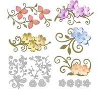 DELORIGIN Troqueles de corte con flores flores hojas fabricación de tarjetas troqueles de acero al carbono troquelado plantilla de estampado de tarjetas para DIY scrapbooking boda