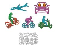 DELORIGIN Troqueles de corte para transporte personas viajes troqueles de estampación de metal plantillas de troquelado novedades 2024 para el diseño de tarjetas decoración DIY scrapbooking álbum de