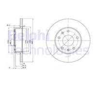 DELPHI BG3426 Disco de freno