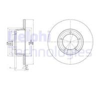 DELPHI 2x Disco de Freno Delantero Ø298mm Completo para Land Rover Defender