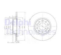 DELPHI 2X Disco De Freno Trasero Ø278 Mm Para Fiat 500X 334_ 1.4 1.6 334 1.3 D