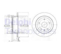 DELPHI 2x Disco Freno Trasero Ø258 MM Completo sin Recubrimiento para Daewoo