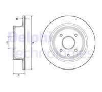 DELPHI 2x Disco Freno Trasero Ø292mm Completo para Nissan Tiida Sedán C11 1.6