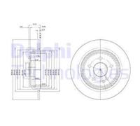 DELPHI 2x Disco Freno Trasero Ø302 MM Completo para Ford Kuga I S-MAX WA6 2.0