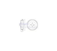 Delphi BF560 - Tambor de freno sin rodamiento, 143 mm x 284 mm