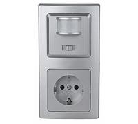 DELPHI detector de movimiento y enchufe plata 2 hilos