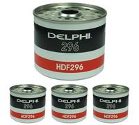 DELPHI HDF296 Filtro combustible Cartucho filtrante - Para Automóviles (Paquete de 4)