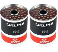 DELPHI HDF796 Filtro combustible Cartucho filtrante - Para Automóviles (Paquete de 2)