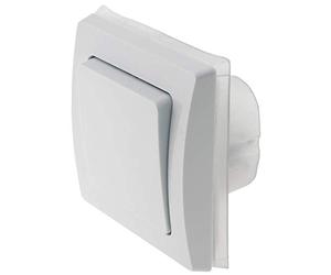 Delphi - Interruptor empotrado IP44 para exteriores y habitaciones húmedas - Interruptor basculante, 230 V, color blanco