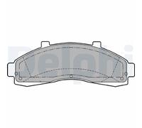 DELPHI Juego de pastillas de freno Delantero con avisador acústico de desgaste sin accesorios LP1625 Juego de pastillas de freno Compatible con MAZDA Serie B Pick-up UF, FORD USA Ranger Pick-up