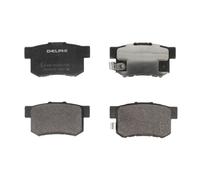 DELPHI Juego de pastillas de freno Trasero con avisador acústico de desgaste sin accesorios LP1507 Juego de pastillas de freno Compatible con FIAT Sedici FY, MITSUBISHI L 300 III Bus P0W, P1W, P2W