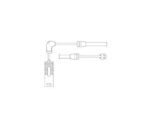 DELPHI LZ0156 Juego contacto de aviso desgaste de frenos Kit de ejes Delantero