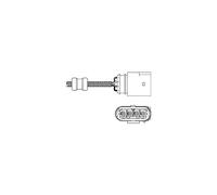 DELPHI Sonda lambda ES20168-12B1 térmico 700 Compatible con VW Golf IV Hatchback 1J1 Lupo/Lupo 3L 6X1, 6E1 Golf IV Variant 1J5 Bora Sedán 1J2 New Beetle Hatchback 9C1, 1C1 POLO 6N2