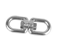 delr Articulación giratoria de acero inoxidable - 8 dígitos Swing Swivel Hanger - 360 ° giratorio seguro dispositivo giratorio 360 ° spinner columpio de mosquetón, eslabón de cuerda de escalada para