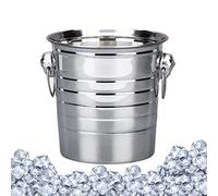 delr Bañera de hielo para bebidas - Cubo para champán de acero inoxidable, bañeras para bebidas para fiestas, Home Bar, cerveza fresca, champán, botella de vino