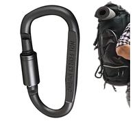 delr Ganchos de mosquetón para trabajos pesados - Mosquetón de aluminio - Llavero con anillo en D duradero para excursiones de camping, hamacas, al aire libre