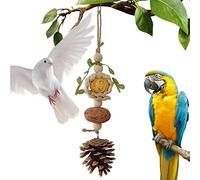 delr Juguetes para masticar para pájaros | Juguete para masticar para pájaros Juguete para moler el pico de pájaro con gancho extraíble - Cockatiel Cockatoos African Grey Parrots Macaws