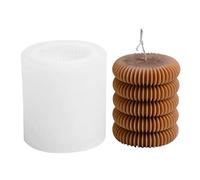 delr Molde de Vela Cilindro de Rayas, Molde de Chocolate Cilindro de Tiras de Silicona, Moldes para Velas de Columna Hecho a Mano para la Producción de Velas, Creación de Velas Artesanales