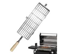 delr Rejilla para pescado para barbacoa - Parrilla para barbacoa de acero inoxidable - Cesta para parrilla cilíndrica/rectangular, accesorios para barbacoa para hortalizas, carnes, nueces, frutas