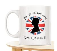 delr Taza con bandera del rey Carlos III del Reino Unido | Taza de regalo conmemorativa real de Carlos III,Celebrando a Su Majestad el Rey Carlos III por su ascenso al trono, Dios salve al rey