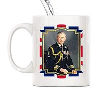 delr Taza del rey Carlos III | Taza del rey Carlos III del Reino Unido 2022 - Taza con bandera de King Charles Reino Unido para felicitar a la nueva taza de King Charles III, 11 oz