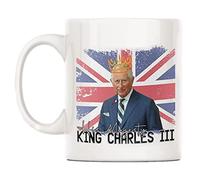 delr Taza del rey Carlos III | Taza del rey Carlos III del Reino Unido 2022 | Taza de café blanca con sarcasmo divertido, regalos para niños y adultos, God Save The King, 11 OZ