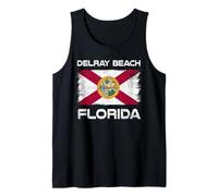 Delray Beach Florida Diseño de Bandera Delray Beach FL Bandera Camiseta sin Mangas