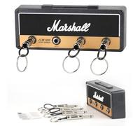 Delsen Marshall Colgador Llaves Pared,Jack Rack 2.0 JCM800 Gancho de Enchufe de Guitarra,Soporte de Pared Para llaves con 4 Llaveros de Enchufe