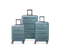Delsey Paris Air Armour 4 ruedas Juego de maletas 3 piezas Con asa expansible verde