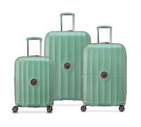 DELSEY Paris CARROUSEL 2 - Maleta rígida extensible - 76 x 49 x 32 cm - Set de 3 valises, color verde