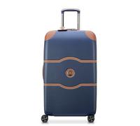 DELSEY PARIS Chatelet Air 2.0 Maleta rígida con ruedas giratorias, equipaje de mano, 48,3 cm, color beis (angora), Azul marino, Checked-26 Inch Trunk