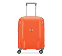 DELSEY PARIS Clavel - Maleta de Cabina rígida Fina, Material Reciclado y reciclable, 55 x 40 x 20 cm, 35 litros, XS - Naranja, Naranja Mandarina, XS, Maleta Delgada y rígida con Ruedas giratorias