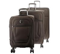 DELSEY PARIS - HELIUM DLX - Juego de 3 Maletas Blandas 55 cm/ 71 cm/ 83 cm - Moka