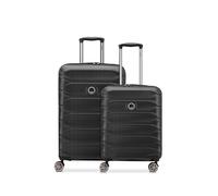 Delsey Paris Juego de maletas Meteor de 4 ruedas, tallas S y M, con asa expansible negro