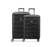 Delsey Paris Juego de maletas Meteor de 4 ruedas, tamaños M y L, con asa expansible negro