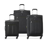 Delsey Paris Pin Up 6 4 ruedas Juego de maletas 3 piezas con pliegue de expansión negro